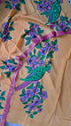 Handcrafted Kalahasthi Penkalamkari bangalore silk set - KH127