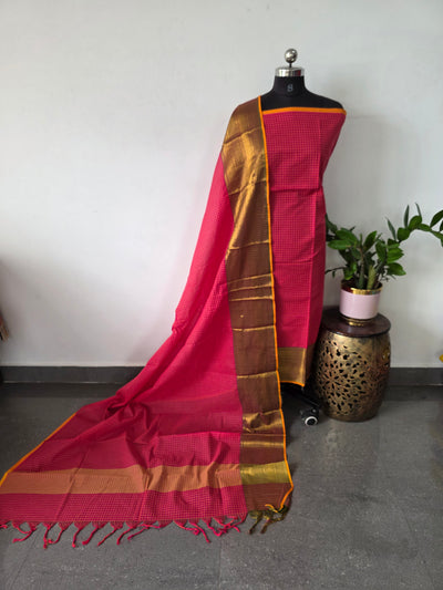 Checked Premium kanchi cotton salwar (2 pc set) -KFS38