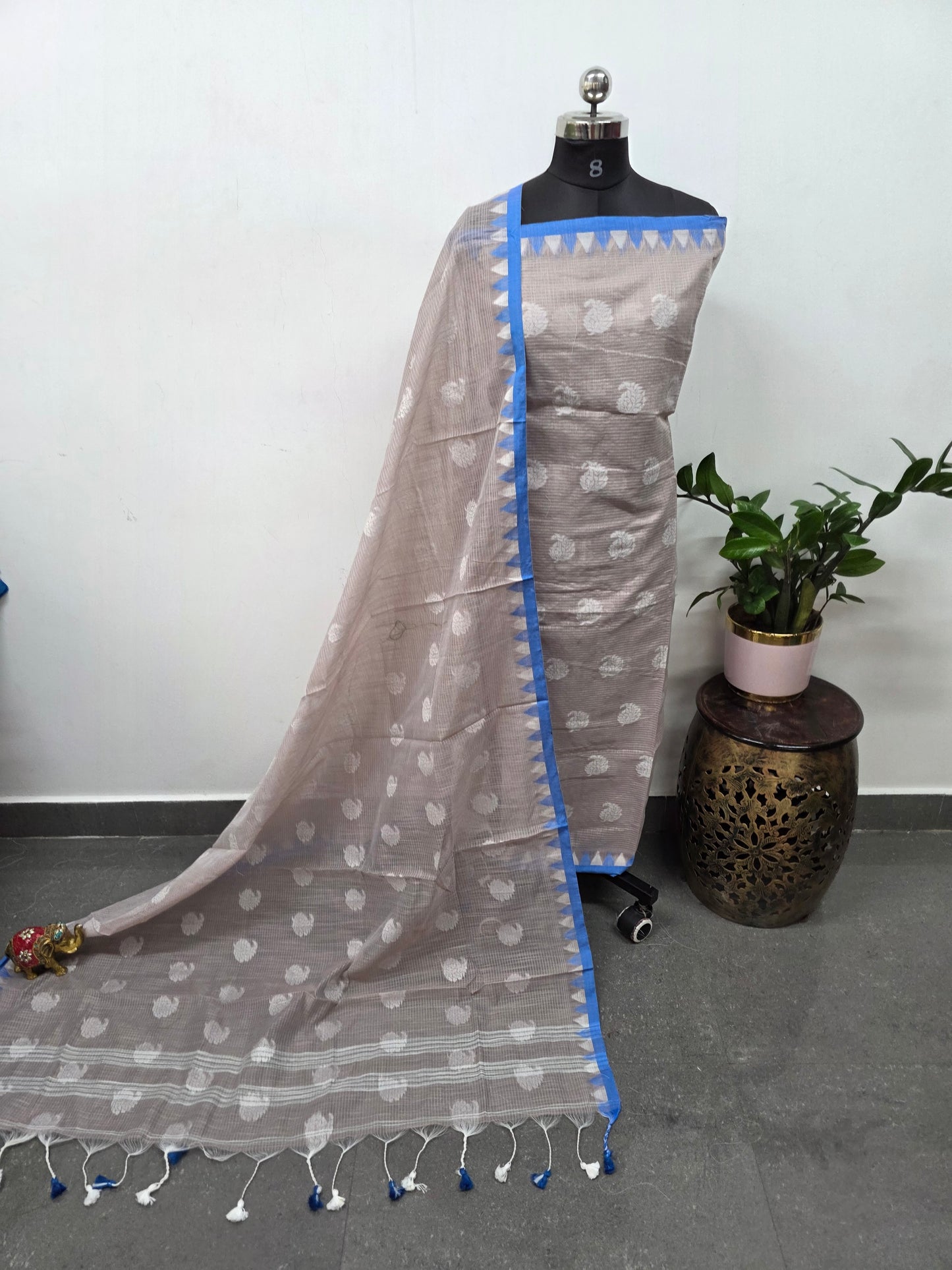 Premium Silk cotton jamdhani set - AV304