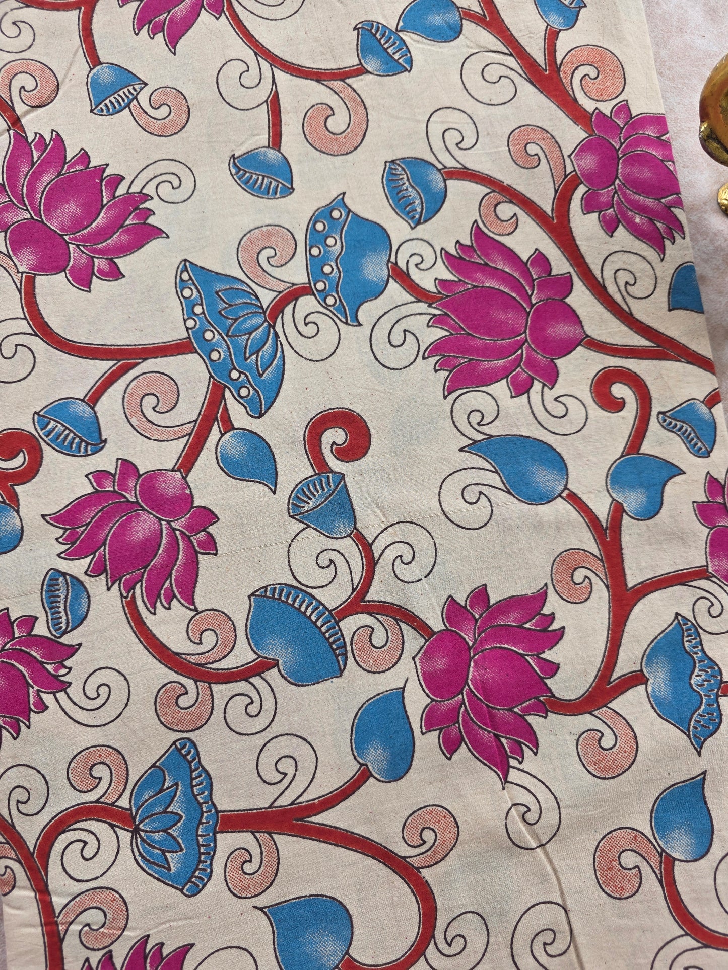 Pure kalamkari cotton running material (1 meter)- KM35
