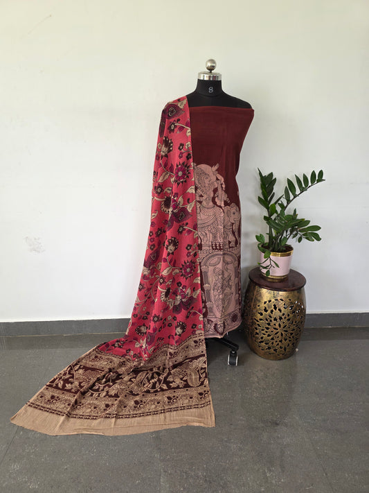 Authentic pure kalamkari cotton set - AK10