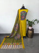 Handcrafted Penkalamkari bangalore silk set - KH183