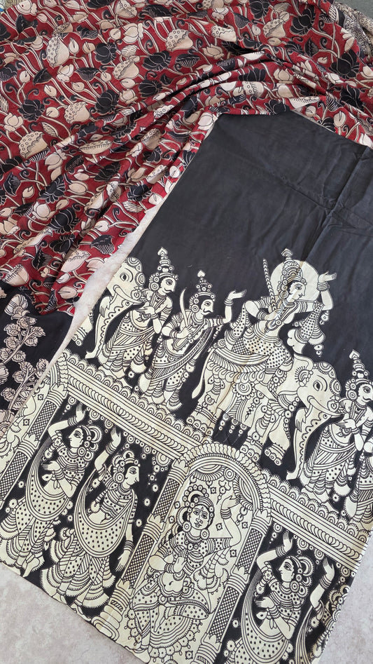 Authentic pure kalamkari cotton set- AK29