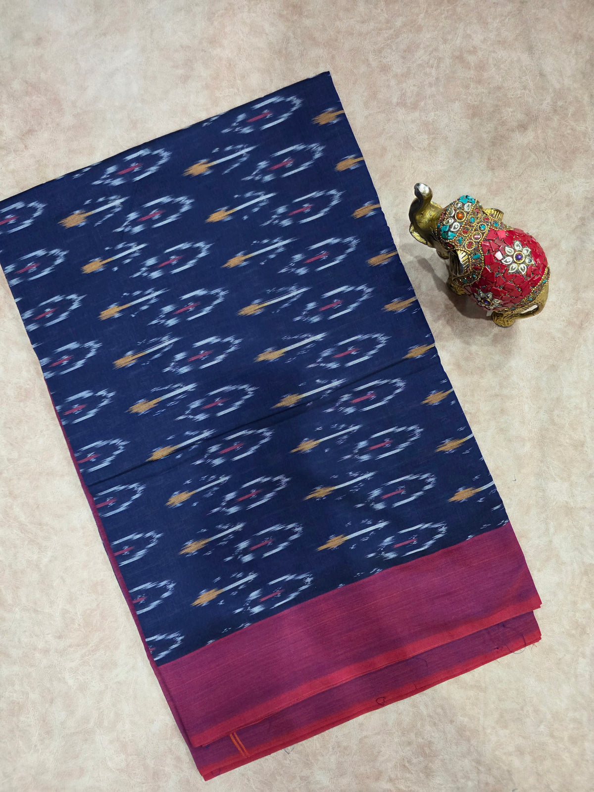 Mercerised warp ikkat saree - WW287
