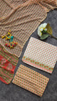 Jaipuri pure cotton with chiffon shawl - JX49