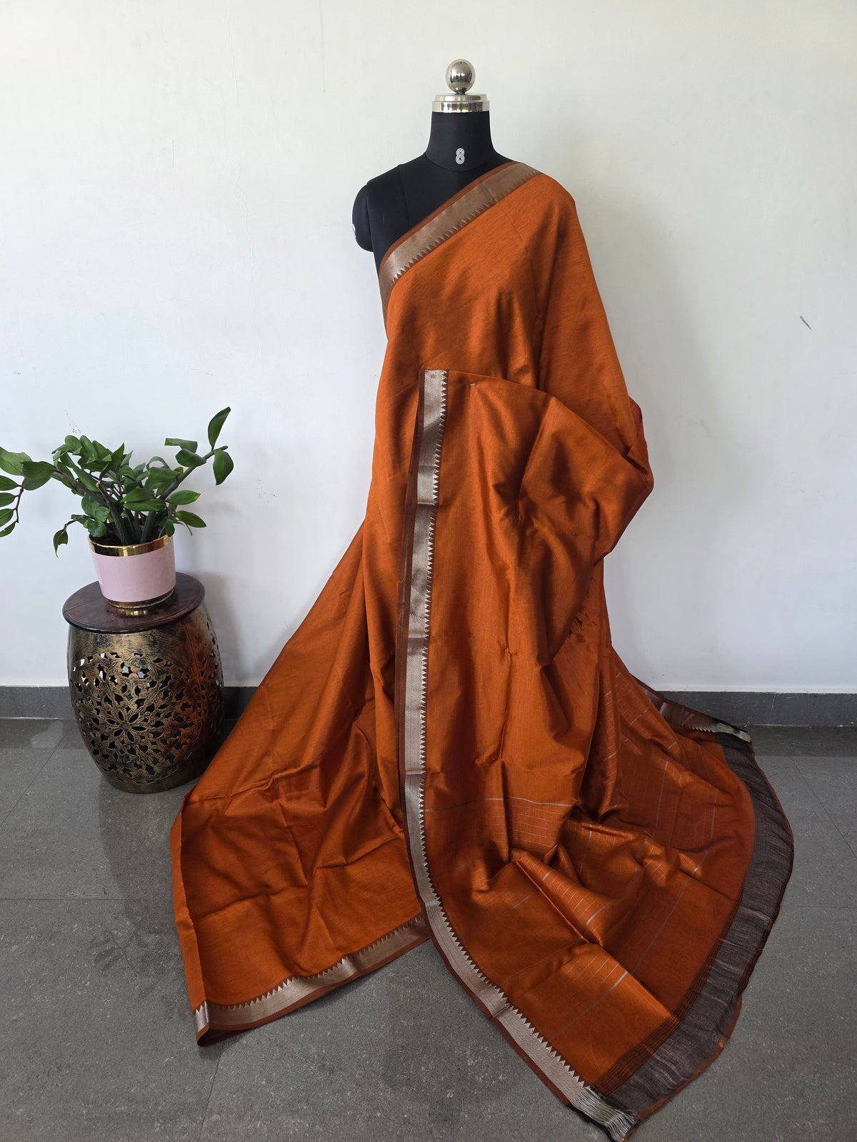 Premium semi mangalagiri pattu saree-MAA226