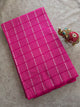 Prewashed kantha stitch Checked South cotton running material - HRM402