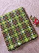 Handcrafted batik checked cotton running material -HB86