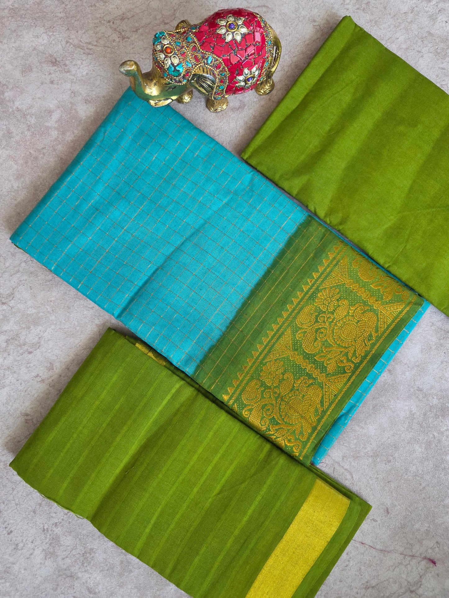Madurai sungudi zari kattam salwar set -MS66