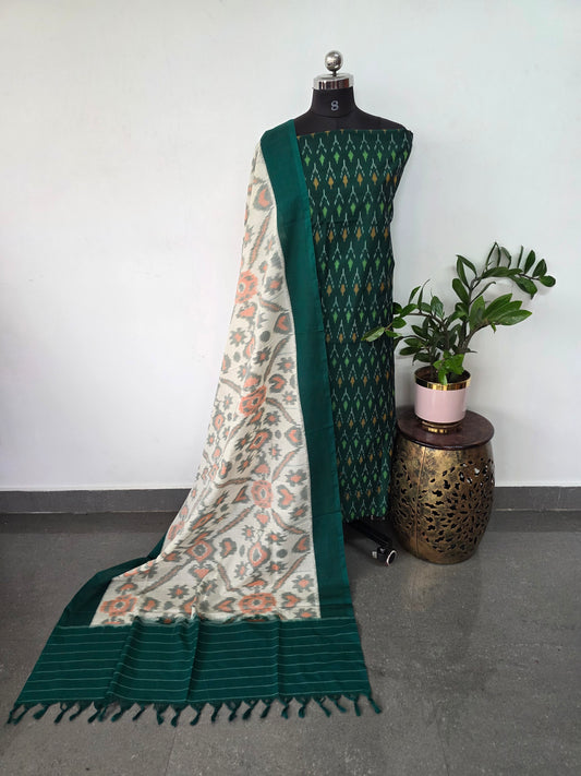 Handloom Mercerised ikkat cotton salwar set - KK206