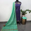 Checked Bhagalpuri fusion mangalagiri silk set - BA530