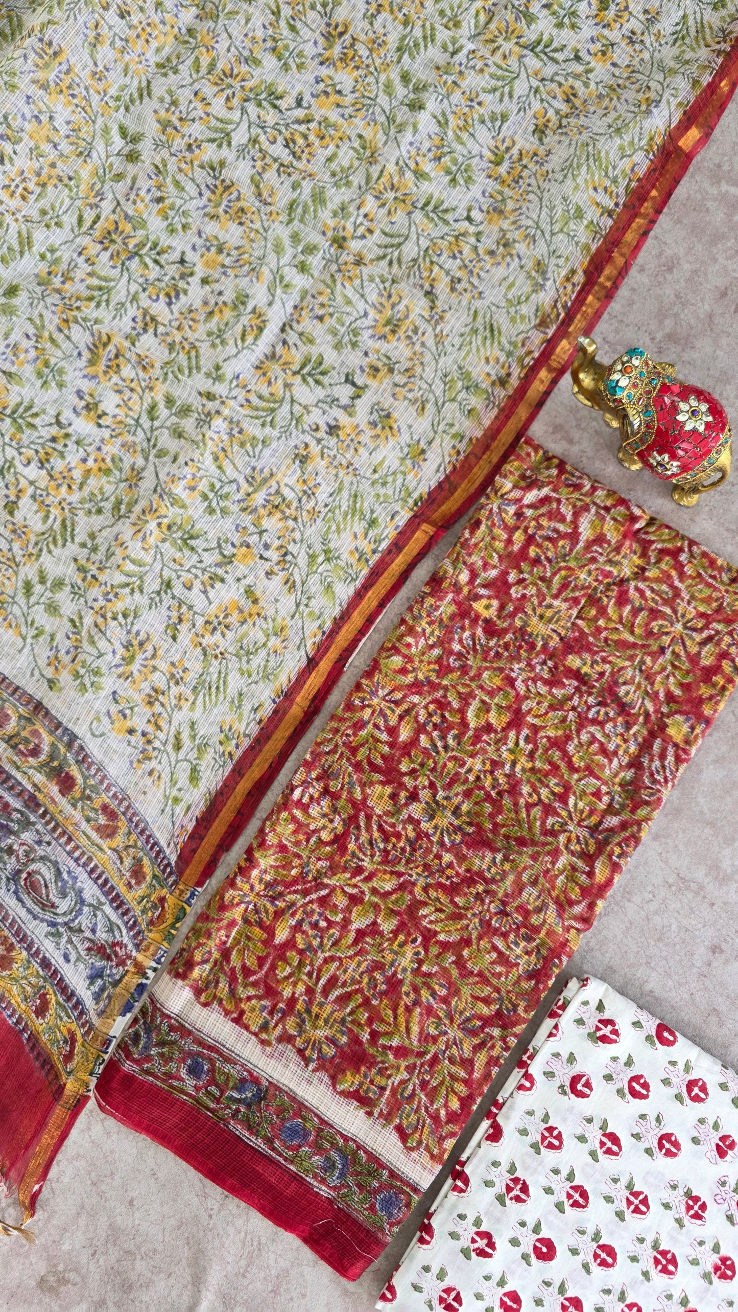 Handblock jaipuri kota doria set -JA894