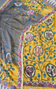 Handcrafted Kalahasthi Penkalamkari bangalore silk set - KH162