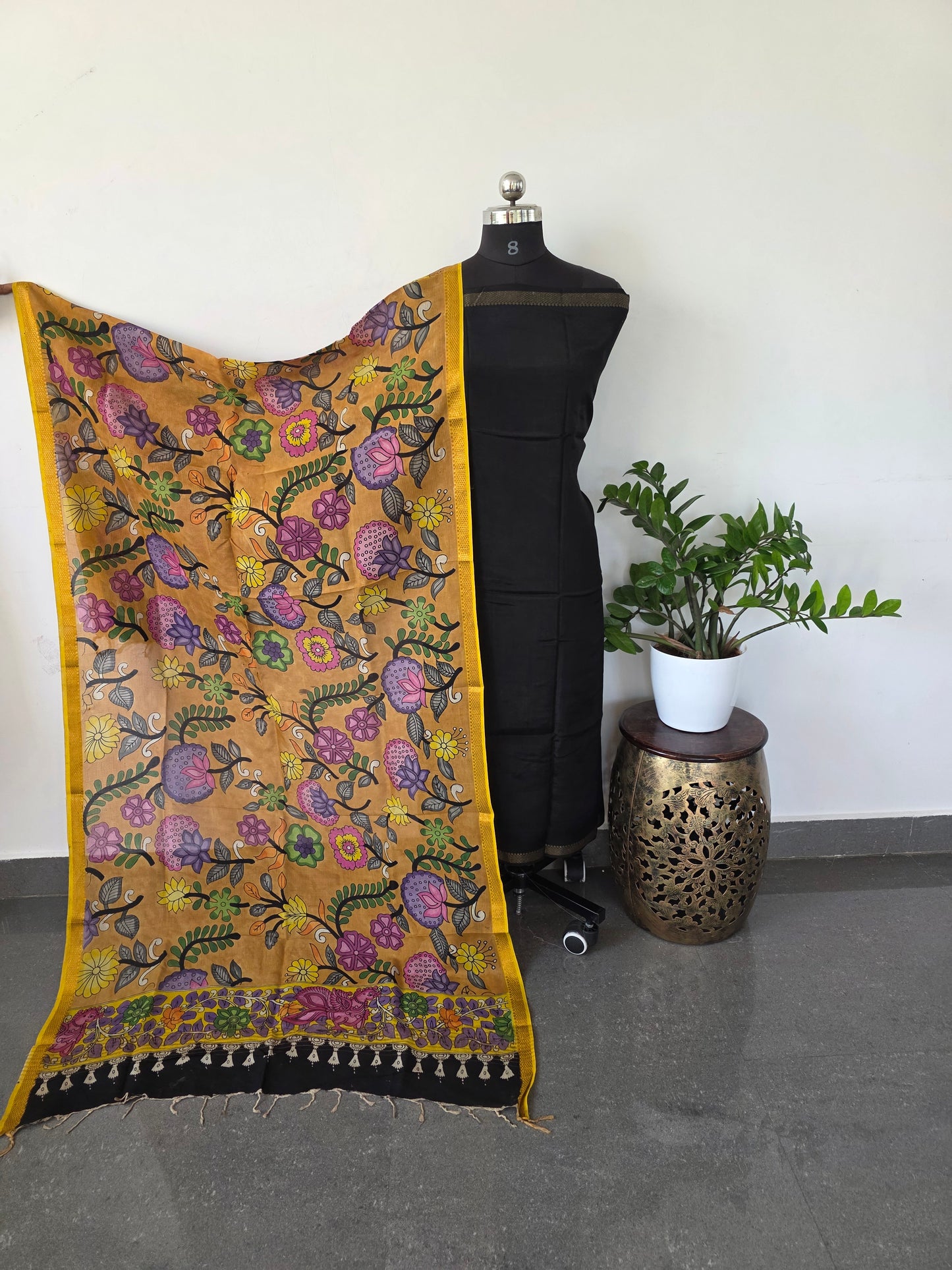 Penkalamkari Mangalagiri silk set - PD4