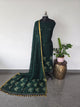 Premium handloom linen jamdhani set (GREEN)- JMM53