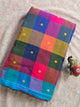 Madras kattam prewashed with butta weave fabric (4 inches*4 inches) -MD157