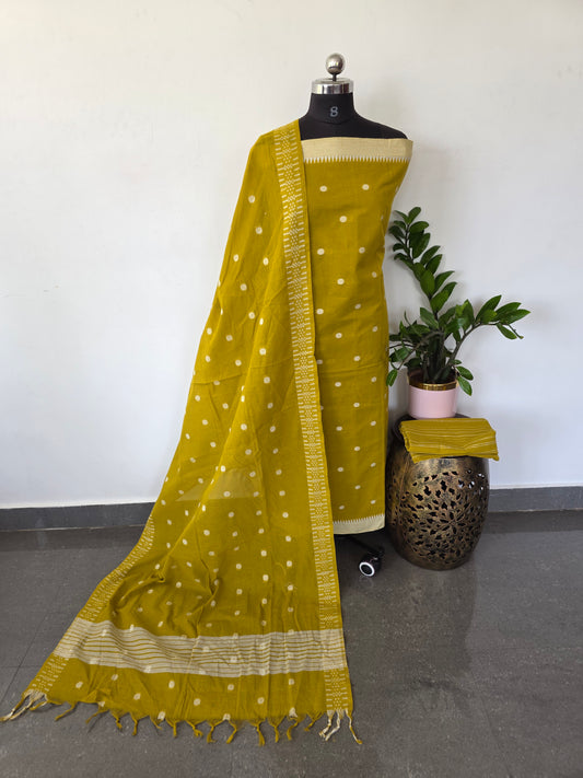 Pure jacquard butta south cotton set -HJ56