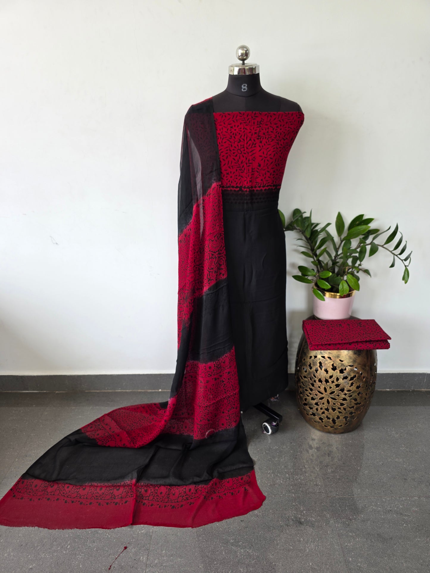 Handblock georgette salwar set - GE200