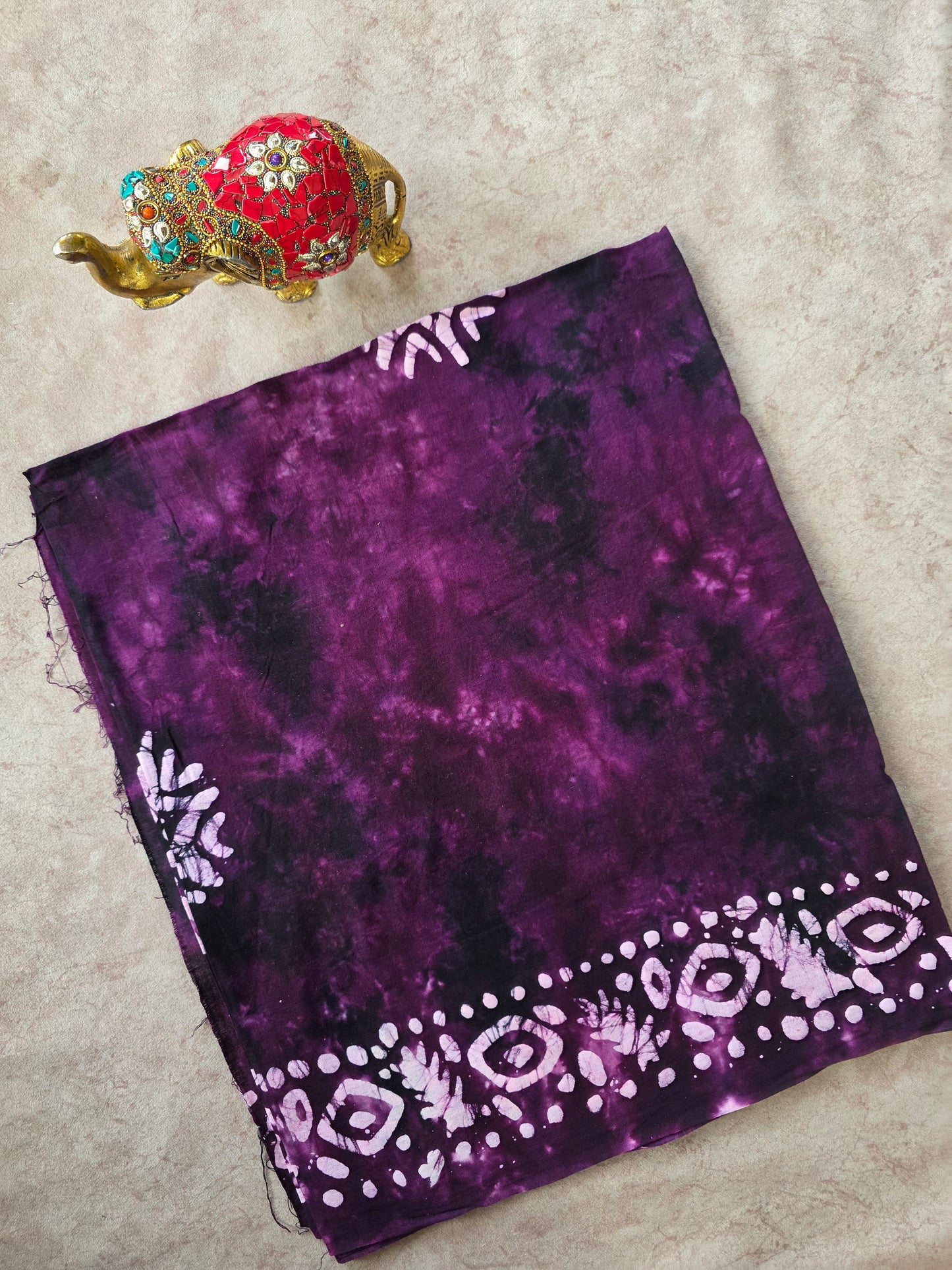 Tie & dye  Batik Nighty/ Kaftan fabric ( approx 3 mtrs ) - NF108