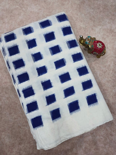 Handloom double ikkat  running material - WW415