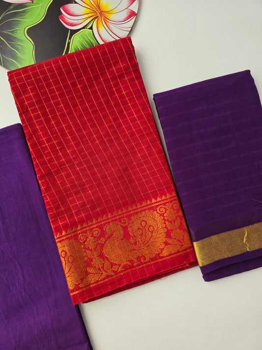 Madurai sungudi zari kattam salwar set