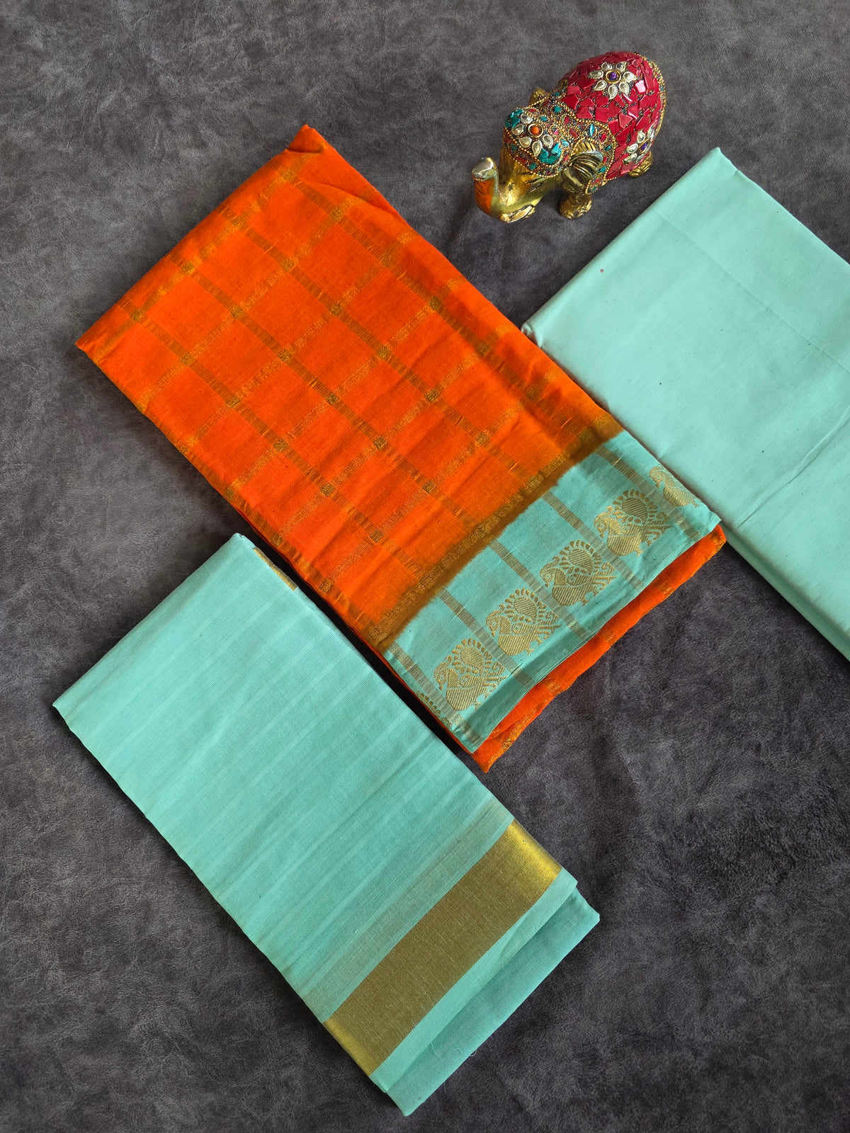 Madurai Sungudi Pavithram checks salwar set - MS101