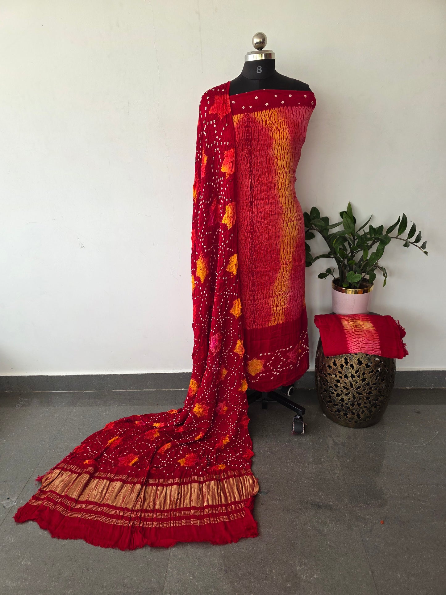Handcrafted Modal silk multi shibori set - BN129
