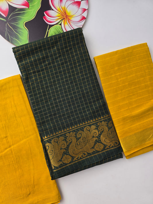 Madurai sungudi zari kattam salwar set