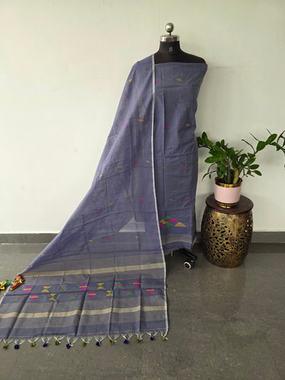 Semi muslin jamdhani salwar set - JMM474
