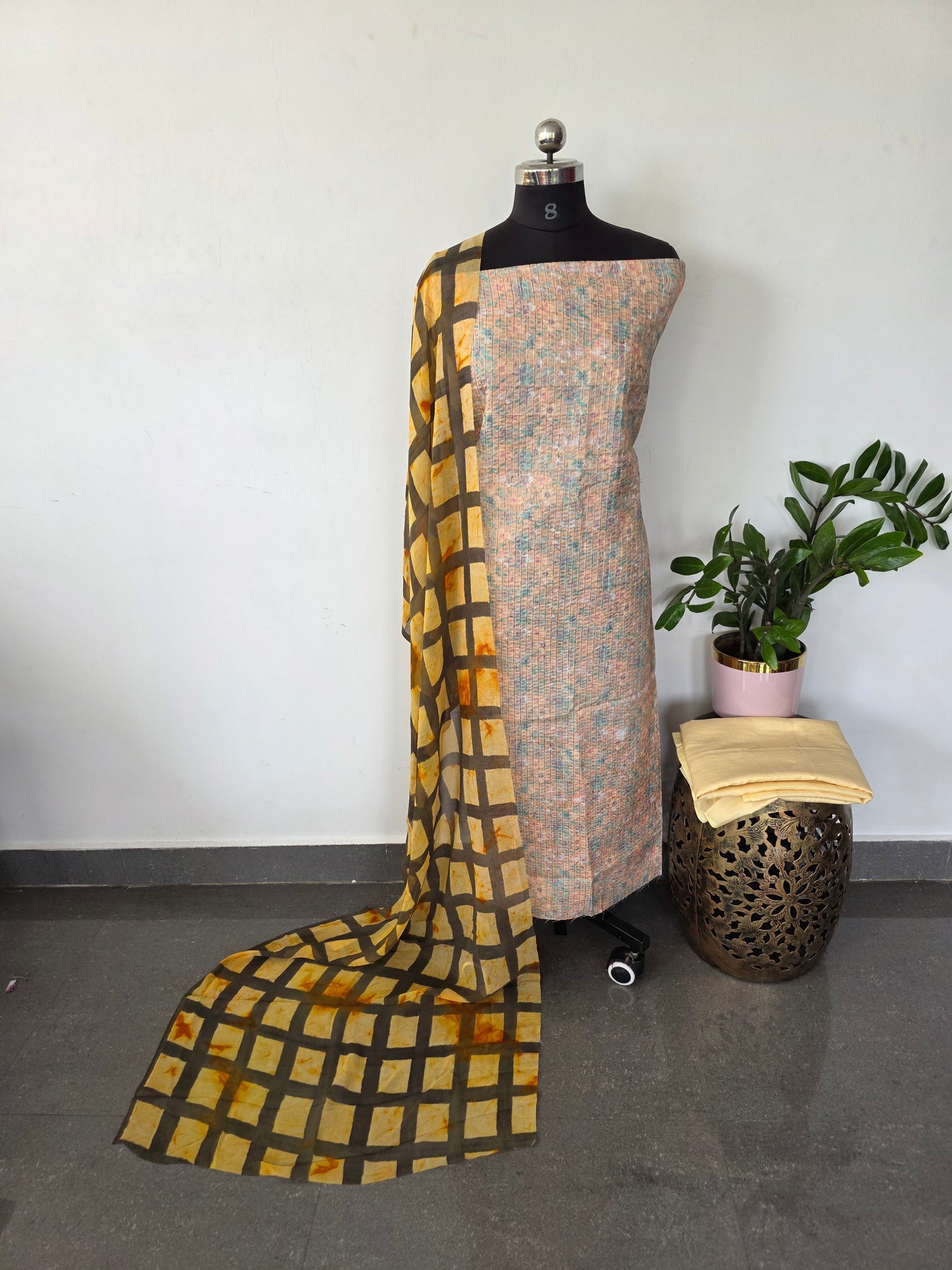 Fancy tussar silk set - CLA410