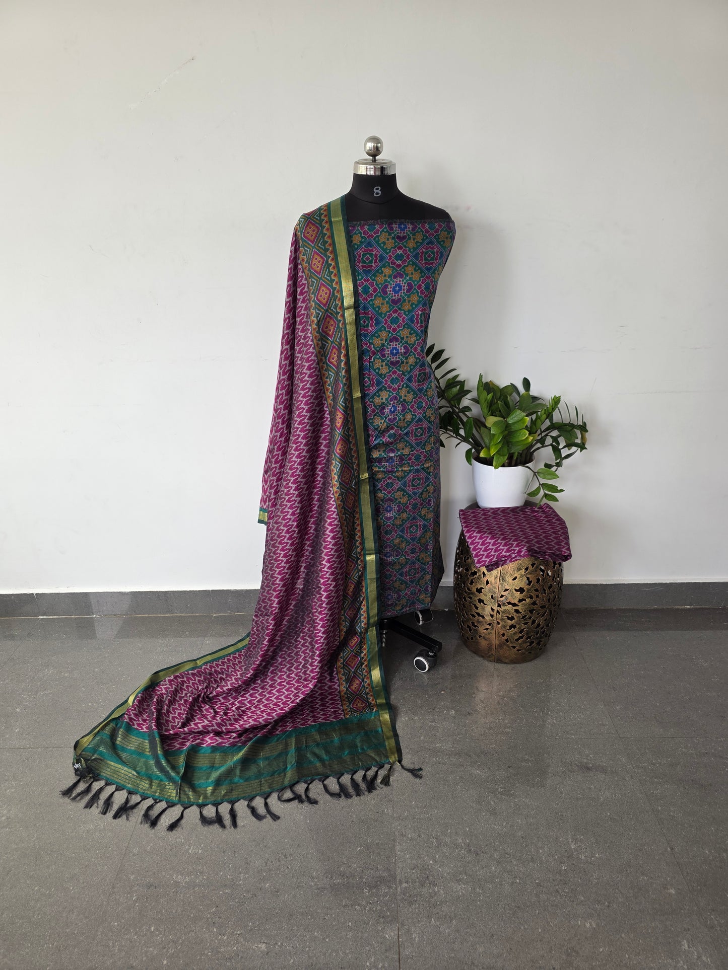 Premium soft Patola silk set - SP9