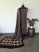 Handcrafted ajrakh modal silk set - HZ181