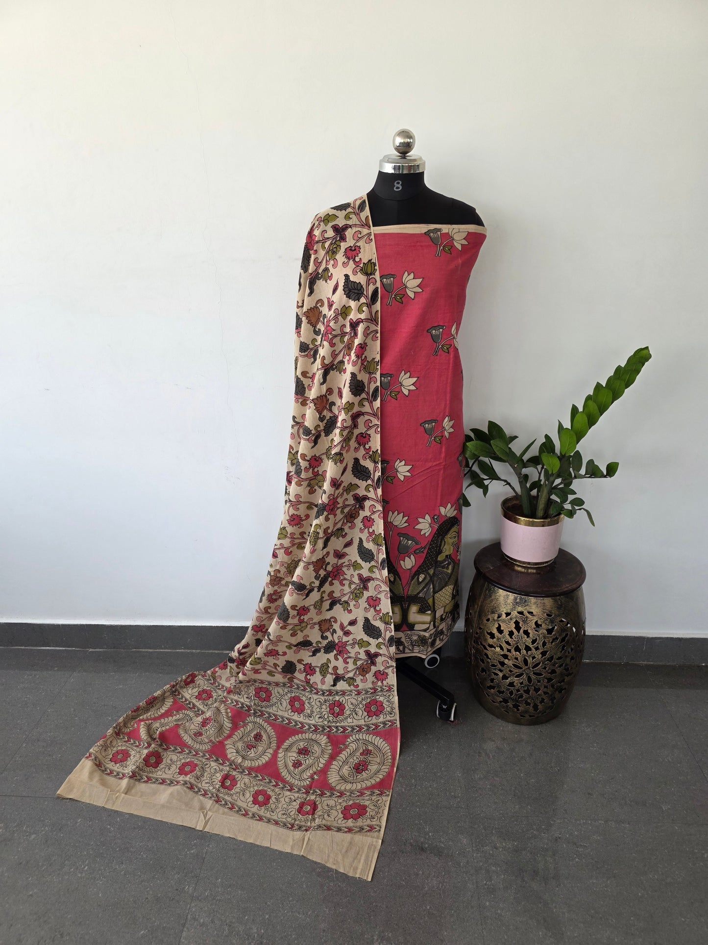 Authentic pure kalamkari cotton set- AK80