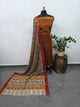 Earth & Loom - Mangalagiri cotton top with handblock  chennuri kalamkari silk shawl - MK24