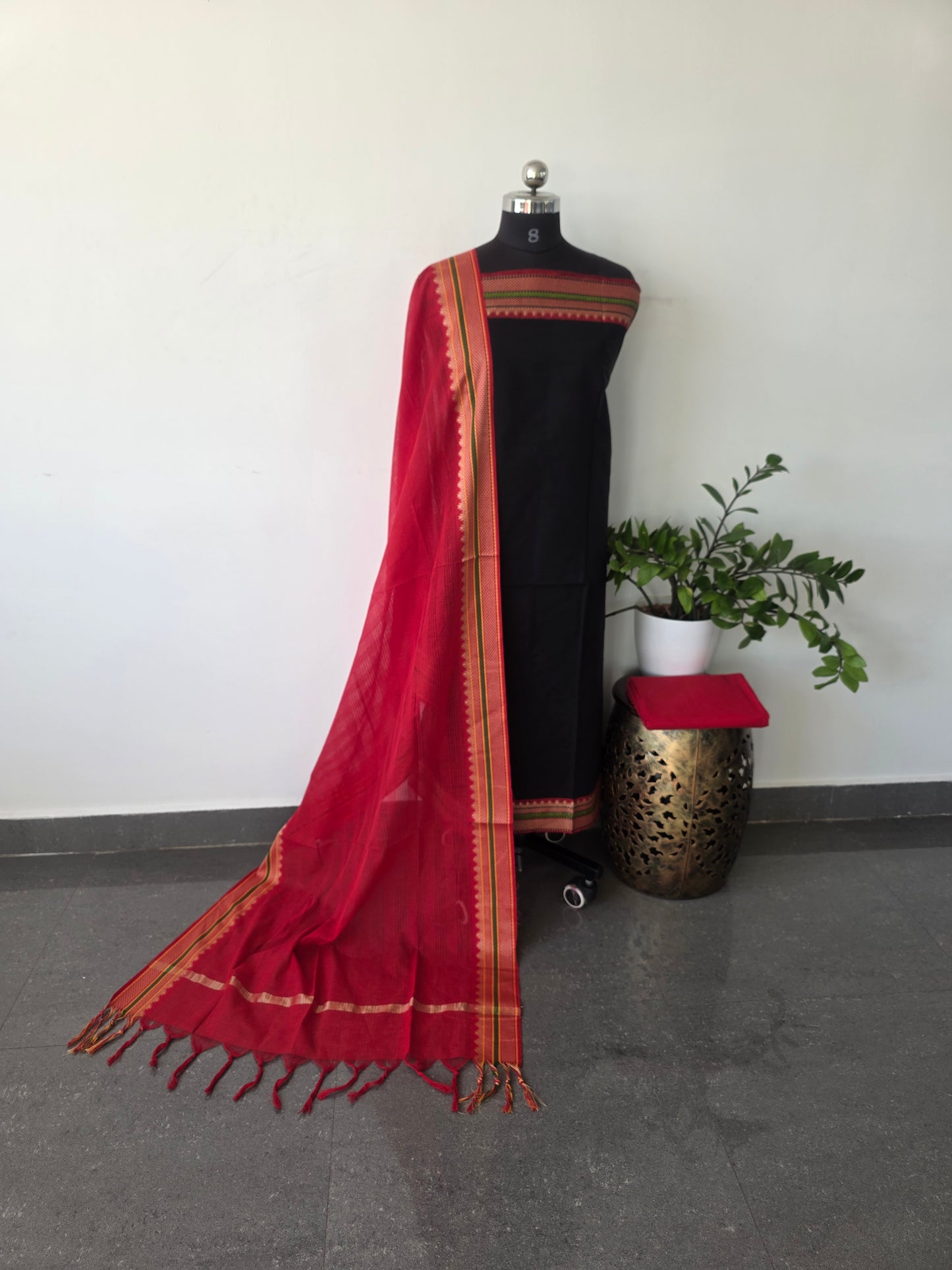 Pure cotton set with mangalagiri border - PM4