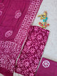 Modal Handblock Jaipuri silk set with chiffon duppatta- JA576