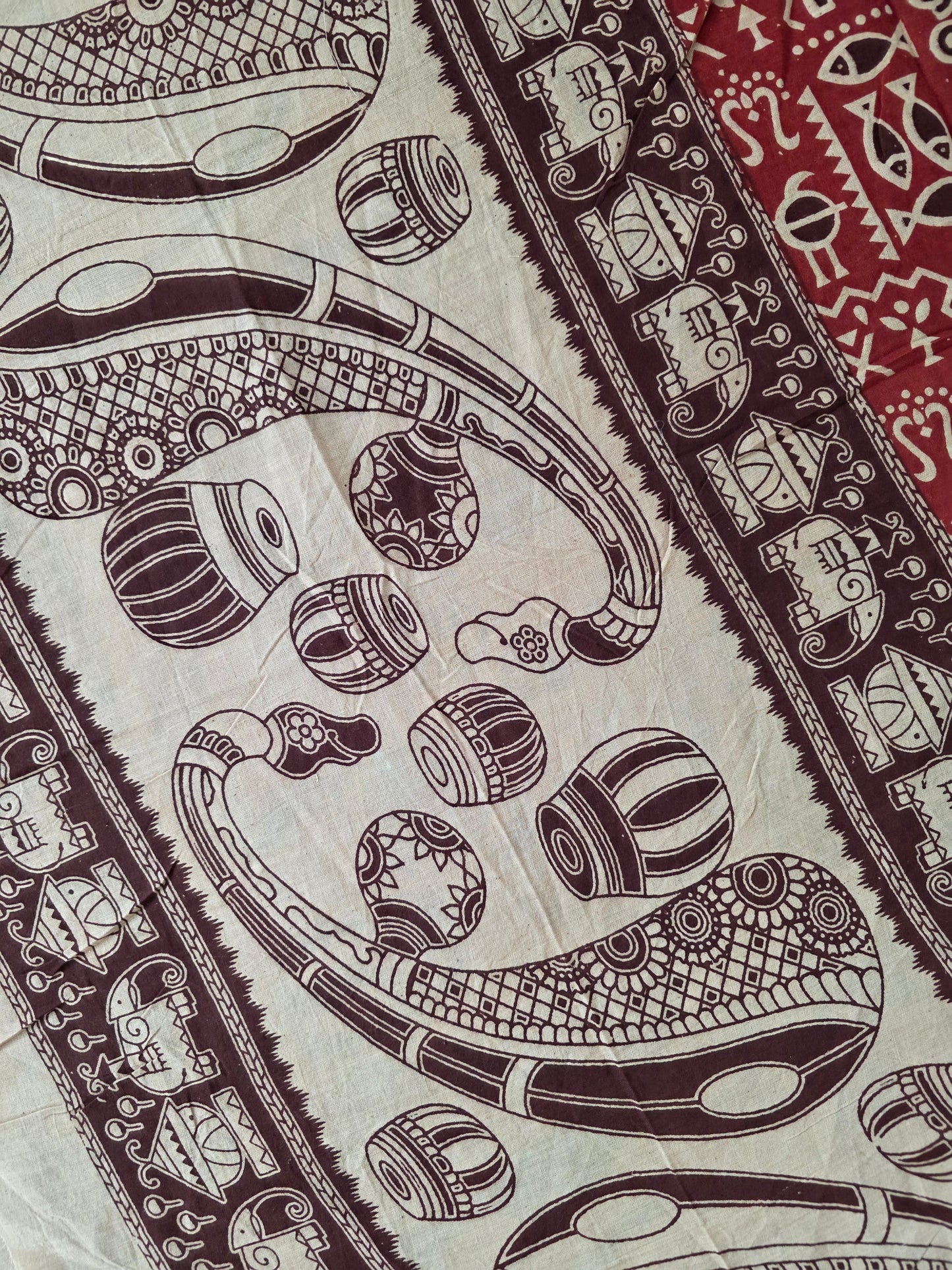 Pure Kalamkari Cotton Salwar Set (2.50 Metres) - Ak357