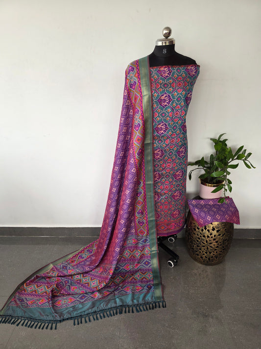 Premium semi Patola silk set - PK47