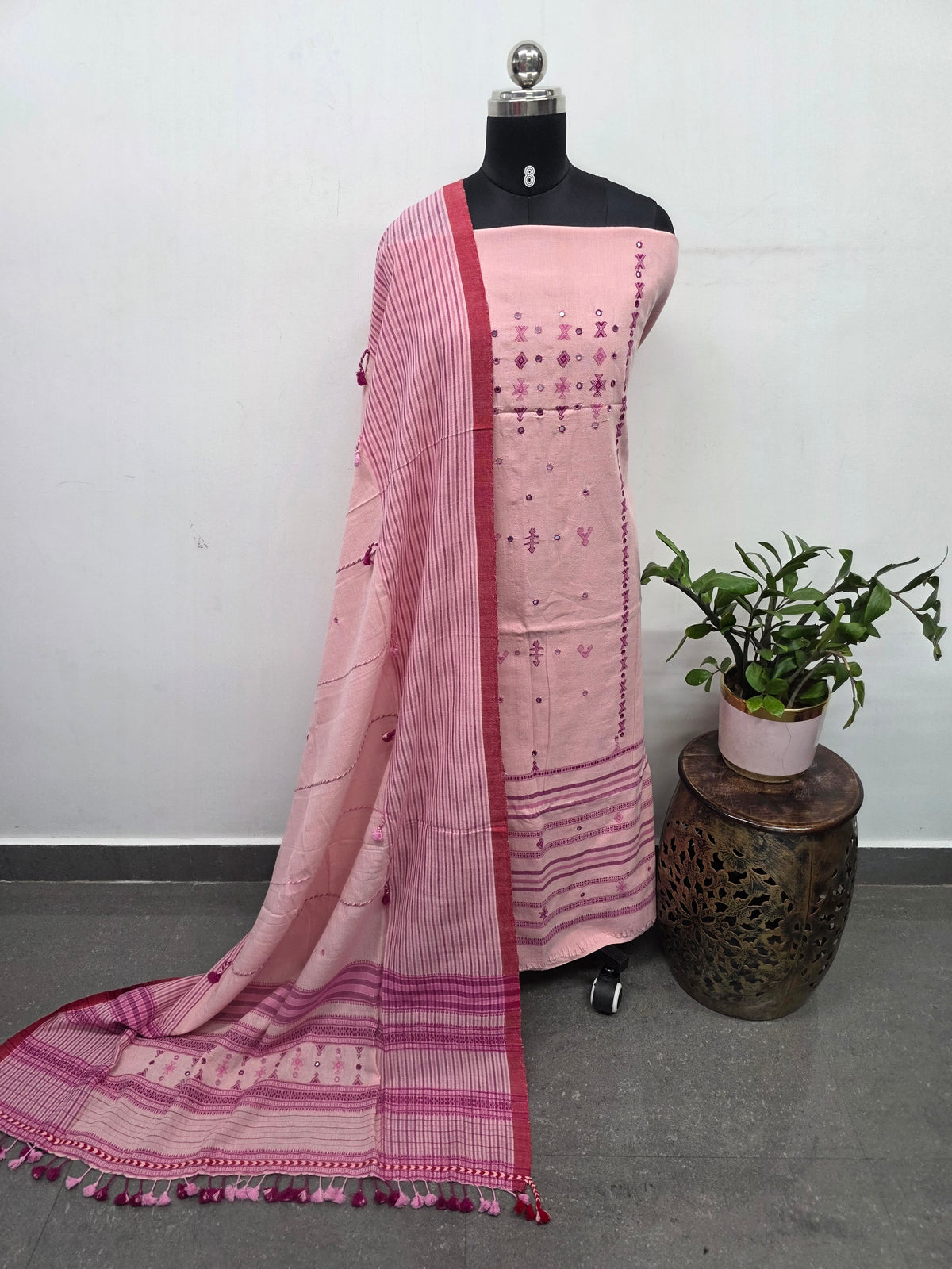 Kala cotton Handloom bhujodi cotton suit - HZ294