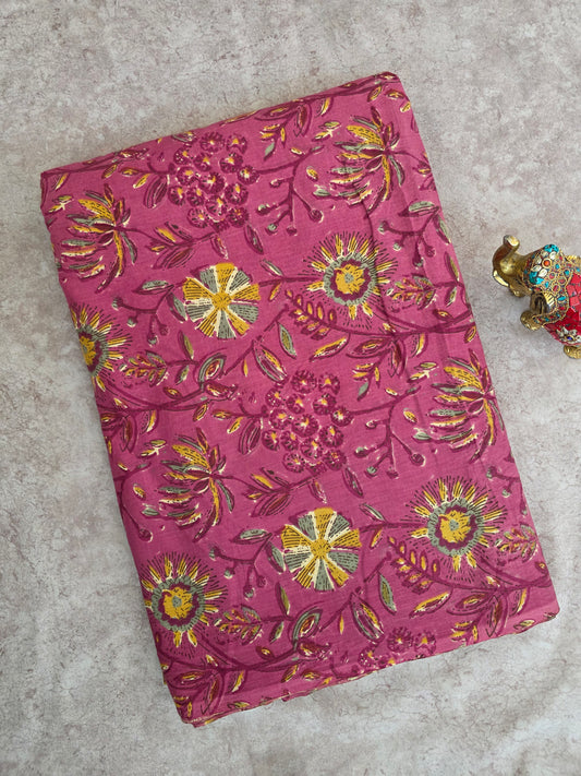 Jaipuri pure cotton running material (0.5 mtrs)-JA316