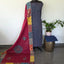 Handcrafted ajrakh cotton top with applique cotton shawl - BAA41