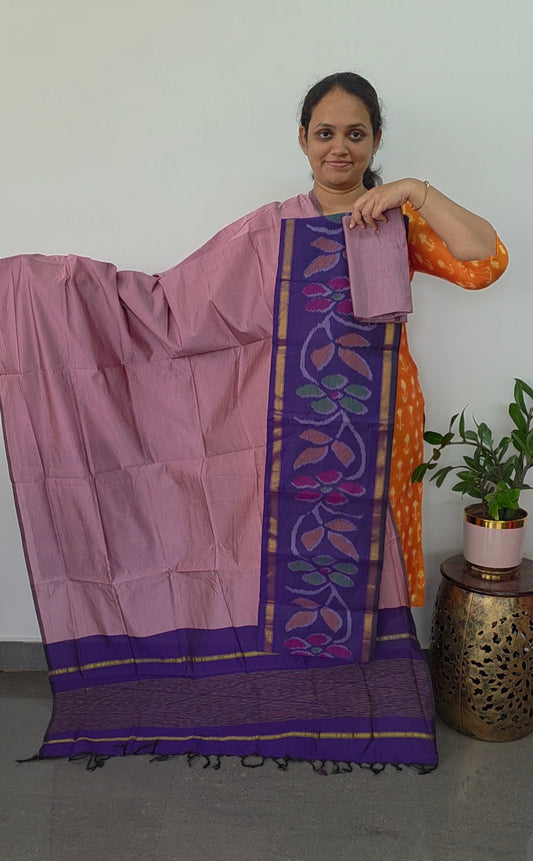 Pochampally sico set with ikkat damn- SZ274
