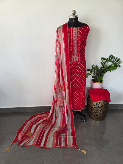 Premium viscose organza silk set - VM36