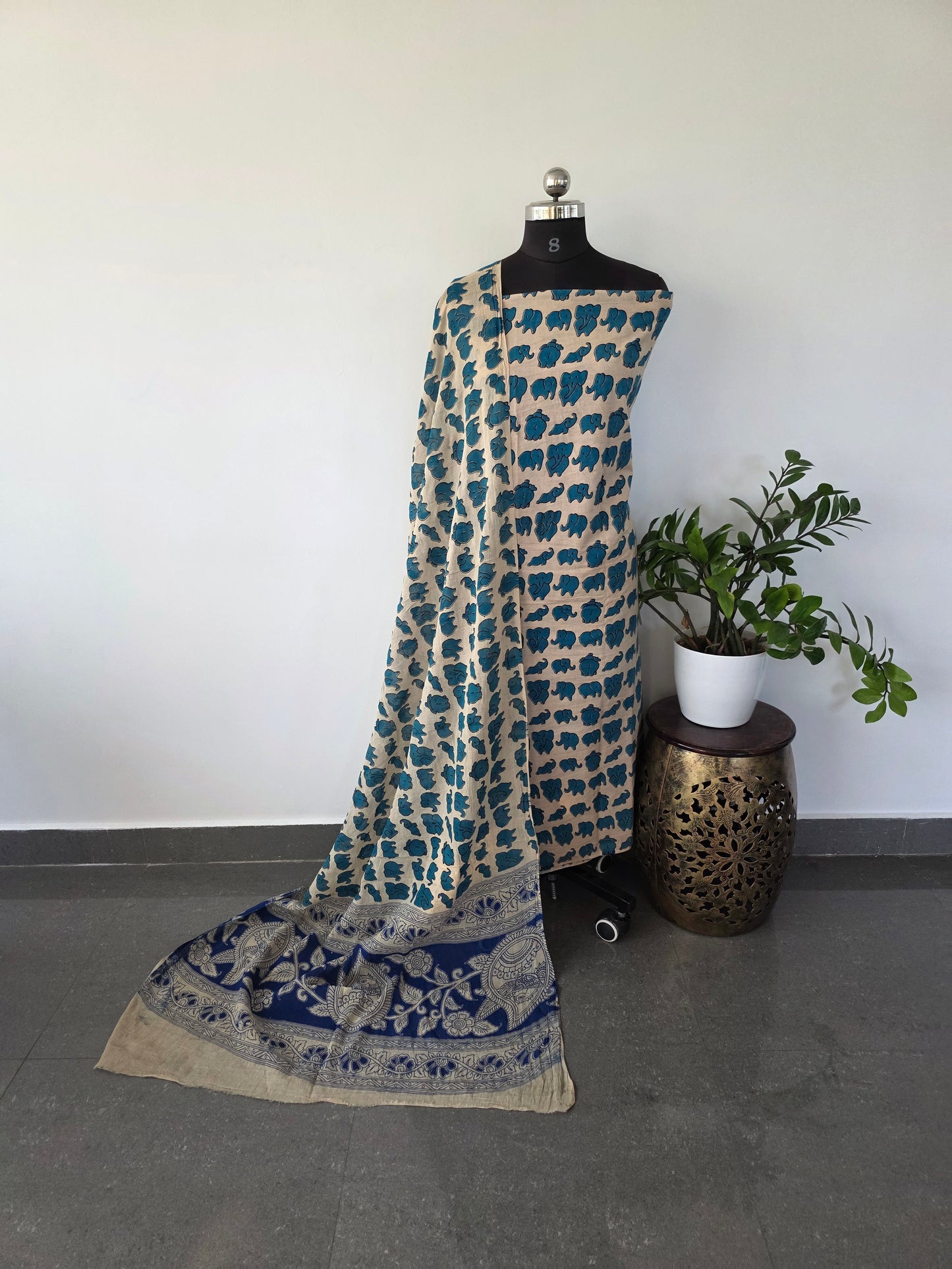 Pure kalamkari cotton salwar set (2 pcs) - 13