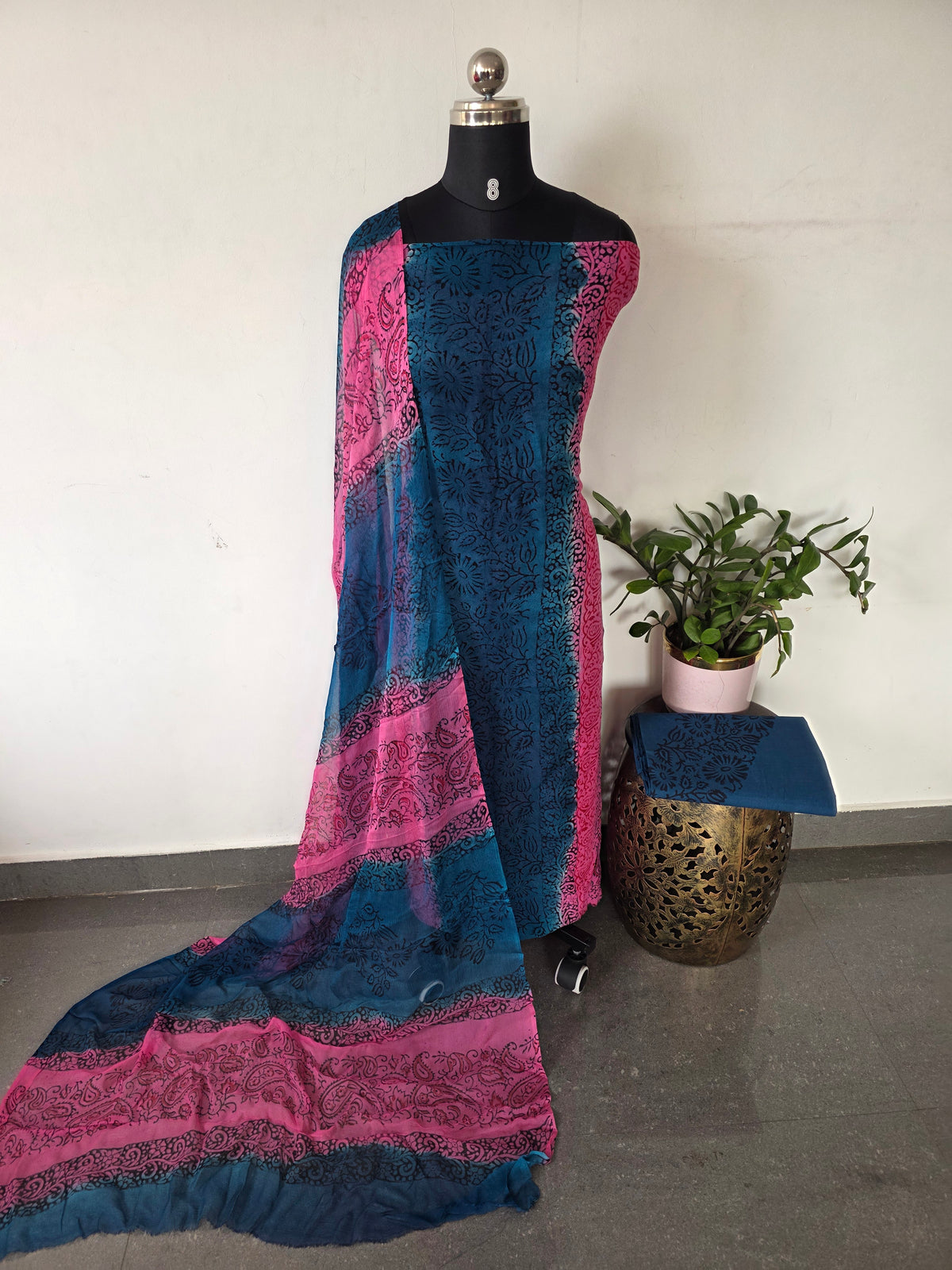 Handblock georgette salwar set -GE240