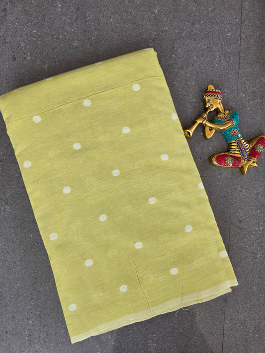 Prewashed Pure handloom cotton running material ( 0.5 mtrs ) - HRM131