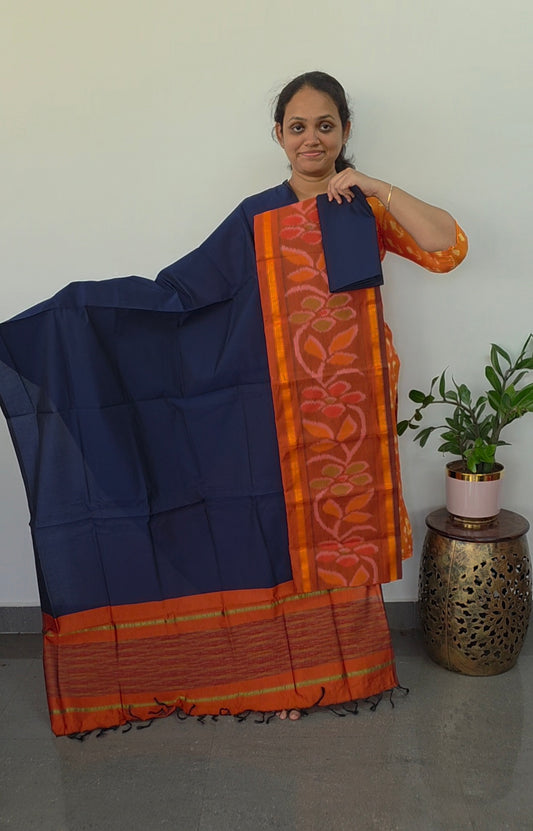 Pochampally sico set with ikkat damn- SZ286