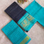 Madurai sungudi zari kattam salwar set (Blue)-MS120