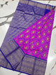 Mulbery ikkat kanchi border pattu saree- WW890
