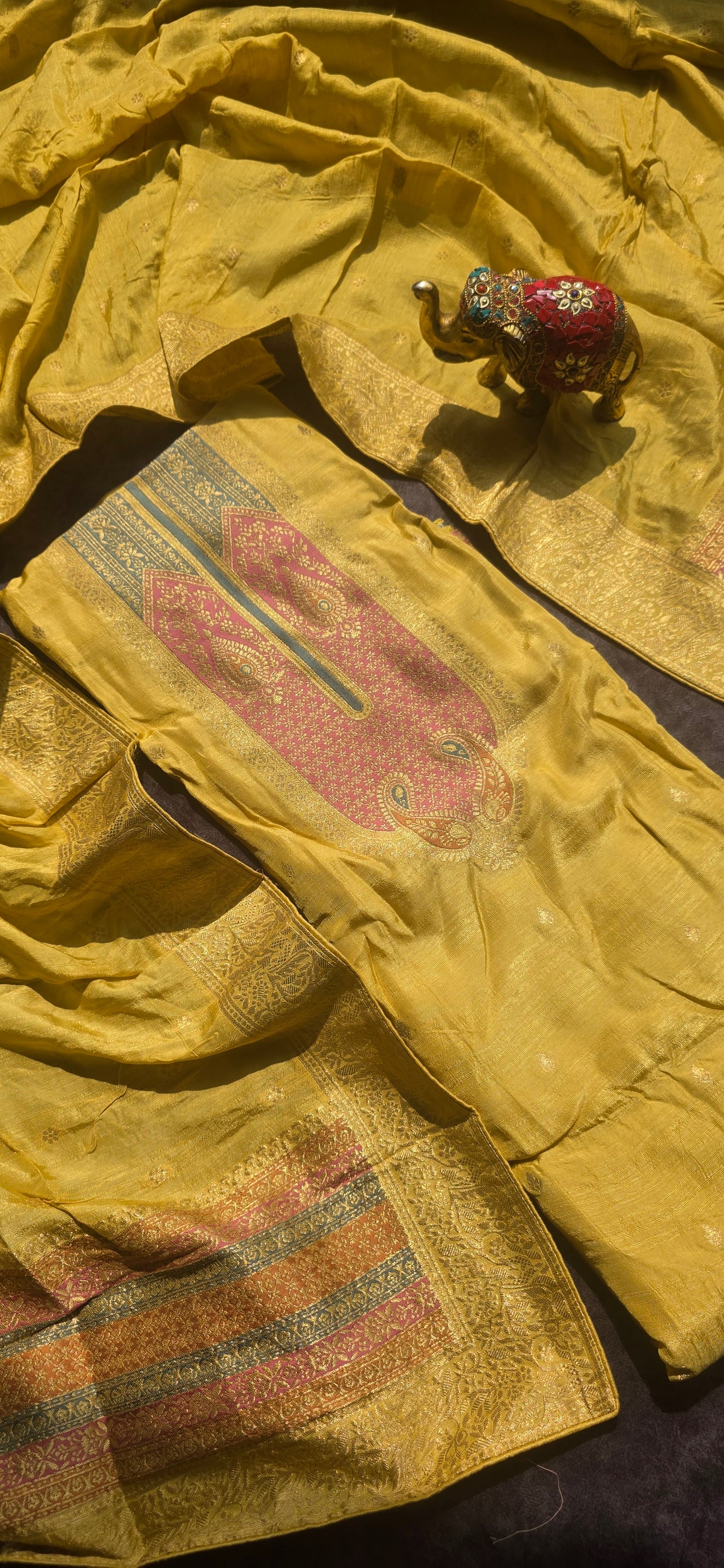 Premium Banarasi soft silk set - Gb5